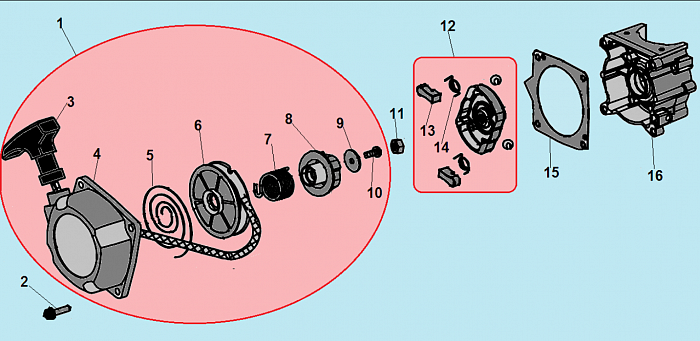 4 СТАРТЕР  ТРИММЕР CHAMPION Т523-2